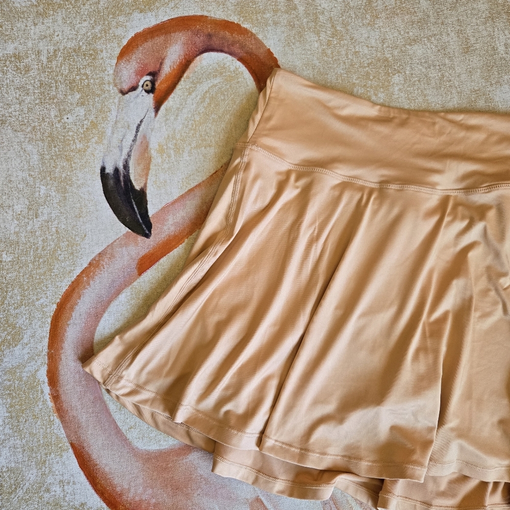 3/$25 NWT Santiny XL Activewear Skirt Apricot Tan Nude Mesh Shorts